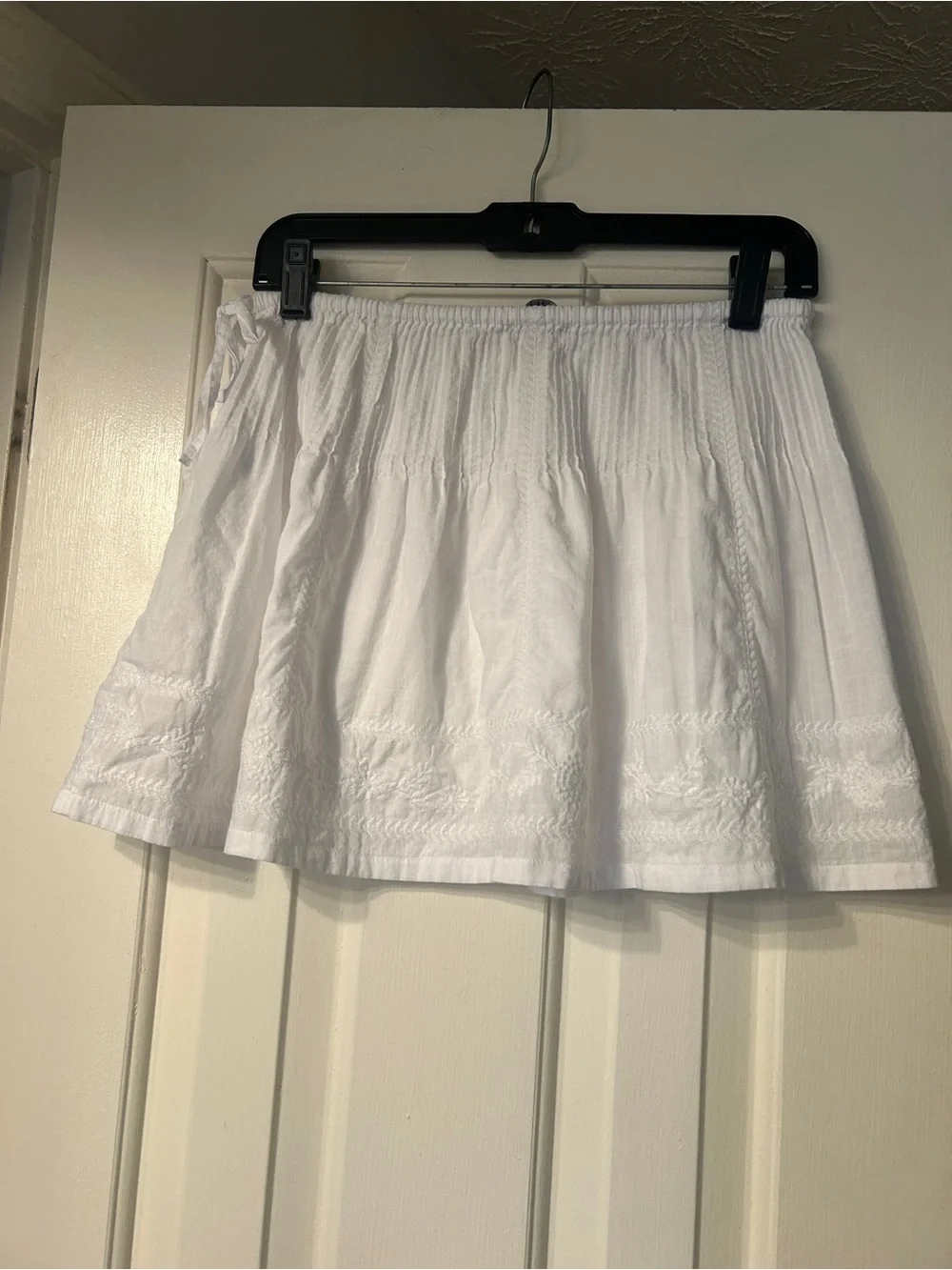 NWOT J Crew Embroidered Side Tie 100% Cotton Mini Skirt - Picture 10 of 12